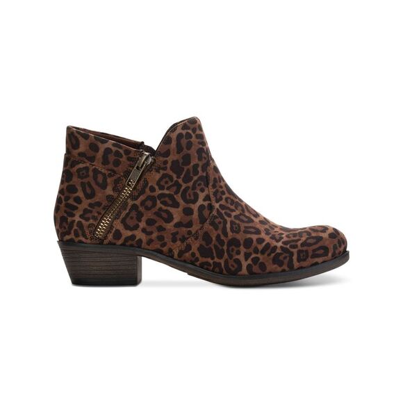 SUN STONE Shoes - SUN STONE Womens Brown Slip Resistant Abby Round Toe Block Heel Booties 7 M